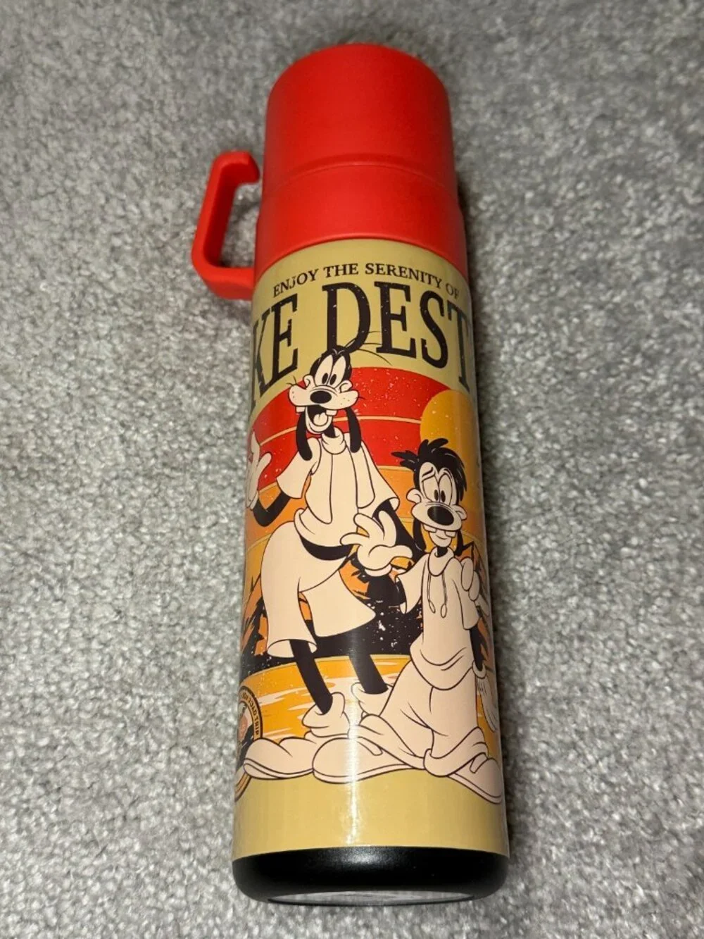 10” Disney A Goofy Movie Lake Destiny Travel Bottle With Mug Lid